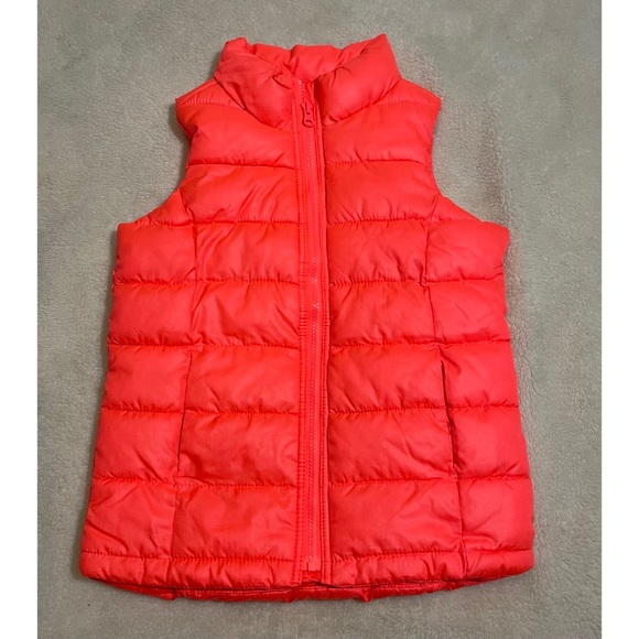 Old Navy Orange Puffer Vest Women 